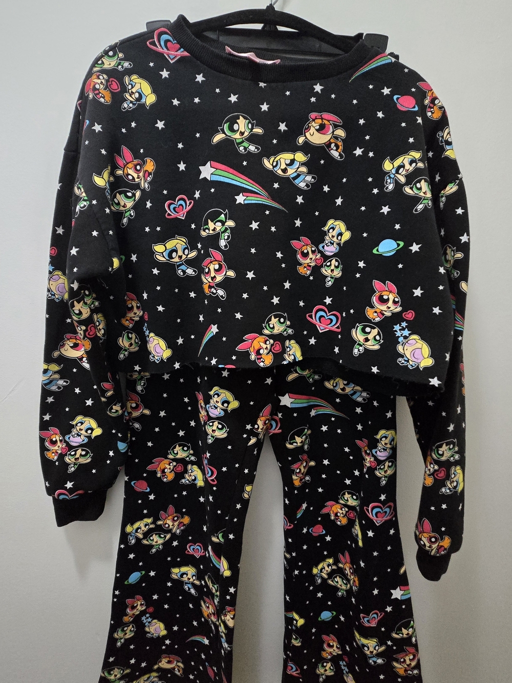 Dolls Kill Black Powerpuff Girls Multicolor Pajama Set